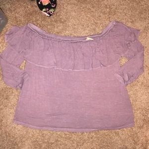 American Eagle lavender off the shoulder top